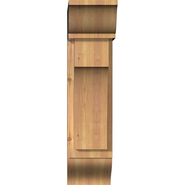 Westlake Traditional Smooth Bracket W/ Offset Brace, Western Red Cedar, 7 1/2W X 18D X 30H